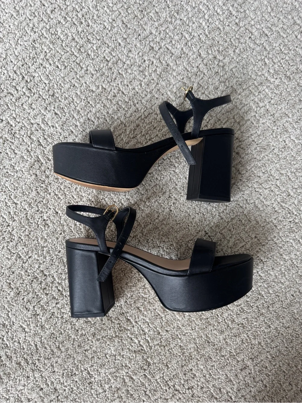 Stuart Weitzman Dancer mid block platform sandal